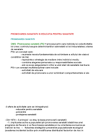 Programul contine activitati educative pe teme sanitare utilizate in activitatea. Promovarea Sanatatii Si Educatia Pentru Sanatate