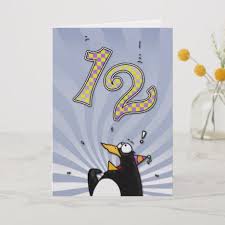 12th Birthday Cards For 12 Year Old Boys 12th Birthday Penguin Surprise Card Zazzle Com 21st Birthday Funny Birthday Cards 12th Birthday