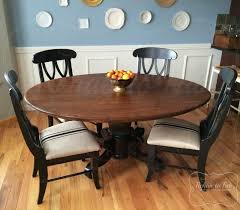 Table And Chairs In Java Antique Walnut Gel Stain And Lamp Black Milk Paint Kitchen Table Redo Stained Table Kitchen Table Makeover