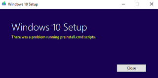 There Was A Problem Running Preinstall Cmd Scripts Error Script Windows Windows Operating Systems