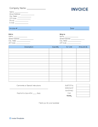 This free blank invoice template is a simple and easy way to send a professional looking invoice to clients. Free Blank Invoice Templates In Pdf Word Excel