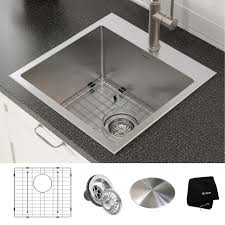 Select from a wide variety of stainless steel sinks now. Drop In Topmount Stainless Steel Kitchen Sink 16 Gauge Contemporary Kitchen Sinks By Kraus Usa Inc Houzz
