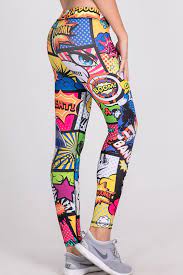Comic Printed Women's Leggings BANG! E-store repinpeace.com - Polish  manufacturer of sportswear for fitness, Crossfit, gym, running. Quick  delivery and easy return and exchange