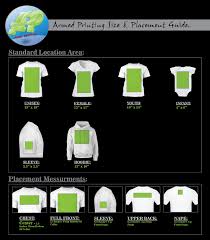 screen printing placement chart best picture of chart