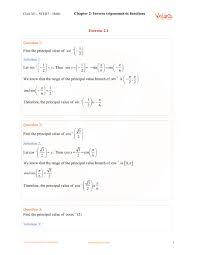 Class 12 maths mcqs multiple choice questions with answers. Ncert Solutions For Class 12 Maths Chapter 2 Exercise 2 1 Ex 2 1