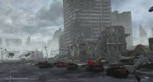 Destroyed city is a playable stage that first appears in mortal kombat x. 3d Model Of Ruined City Destroyed Buildings Ruined City City Scene Ruins