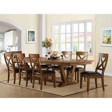 Bolton 9 Piece Dining Set Table And 8 Dining Chairsplank Style Table Top Constructed Of Rubberwood Bayside Furnishings Dining Room Makeover Kitchen Dining Sets