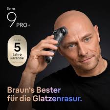 Braun Series 9 PRO+ Glatzen Rasierer Herren, Elektrorasierer für Nass- &  Trockenrasur und Glatzenrasierer
