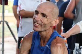 Drew Lang sitting tired but with a big happy face after with great  sacrifice he managed to finish 30 marathons in 30 days yesterday running 42  km daily in aid of Puttinu