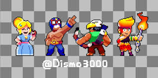 Cuenta que comparte dibujos nsfw de brawl stars y de otros juegos. Piper Amber Bo And El Primo Pixelart Brawlstars