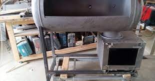Reverse Flow Offset Smoker From An Old Water Boiler Offset Smoker Smoker Plans Bbq Pit Smoker