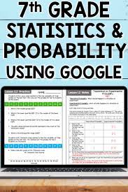 7th Grade Probability And Statistics Unit Using Google Seventh Grade Math Google Lessons 7th Grade Math
