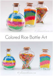 Colored Rice Bottle Art Plain Vanilla Mom Colored Rice Cute Kids Crafts Arts And Crafts For Kids