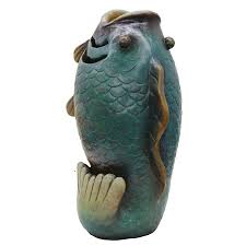 Clean classic lines define each 32 in. Garden Treasures Fish Fountain 89 I Do Love This Fountains Outdoor Lowes Home Improvements Garden Fountains