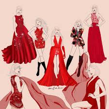 Threads must be about taylor swift: Fan Art Featuring T S Iconic Red Outfits Taylorswift