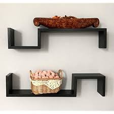 As the flying shelf grab took its place,. Espresso Finish Greenco Criss Cross Intersecting Wall Mounted Floating Shelves Home Decor Shelves