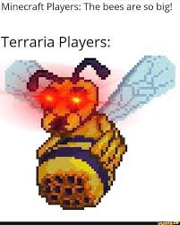 Now 'the minecraft bee is trans' is a meme. 71 Terraria Memes Ideas In 2021 Terraria Memes Memes Gaming Memes