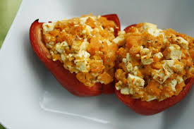 Paprika Gefullt Mit Susskartoffel Und Feta Rezept Rezepte Rezepte Mit Feta Essen Rezepte