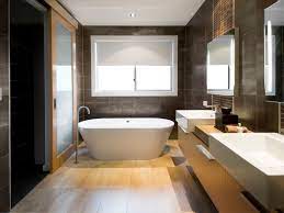 The floating toilet and shower enclosure have walls and floor made of another interesting way to implement wood tile bathroom ideas is to mix organic wood with ceramics in the same color, pattern, and print. 15 Ideas For Wood Floors In Bathrooms