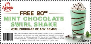 Arbys Deal Coupon Apps Mint Chocolate Chocolate Swirl