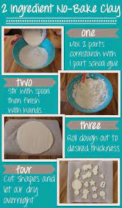 No Bake Clay Just 2 Ingredients Homemade Clay Clay Crafts Baking Clay