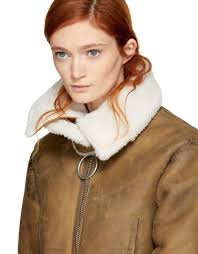 OFF-WHITE Brown Cropped Shearling Jacket · VERGLE