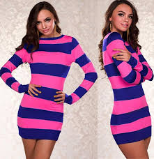 Black And White Striped Costume Ideas Fashion Gorgeous Blk Green Hot Pink Purple Black White Stripe Mini Dress N101 Striped Mini Dress Pink Halloween Costumes Pink Costume