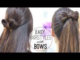 For additional ideas we can recommend to break bow bun into several layers and tie them up asymmetrically. Hairstyles With Bows Youtube