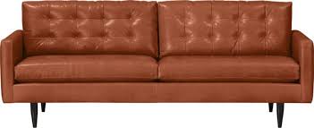 Leather sofa can be placed in the workshop, recycled, or gifted. Petrie Leather 86 Sofa In Sofas Crate And Barrel Best Leather Sofa Leather Living Room Set Caramel Leather Sofa
