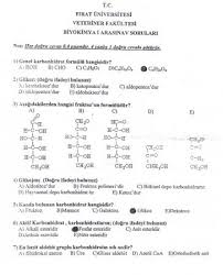 Biyokimya 1 Vize Sorulari Veterinerlik Fakultesi Biyokimya Kimya Egitim