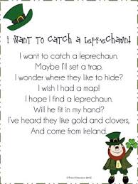 I Want To Catch A Leprechaun Poem For St Patrick S Day Teach Junkie