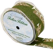 Crafting, diy, home decor, pinterest addict. Christmas Tree Ribbon Green Gold 38mm Wholesale Dutch Flowers Florist Supplies Uk