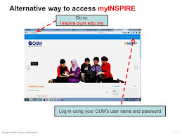 Only open university malaysia (oum) members can register for myoum username. 1 6 Copyright C Open University Malaysia Oum Myinspire Guide For Face To Face F2f Tutors Ppt Download