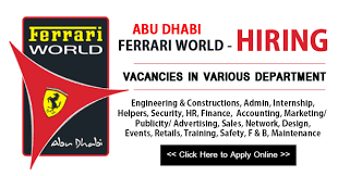 We have high expectations, for individuals with confirmed skills as well as. Ferrari World Png Jobs In Dubai