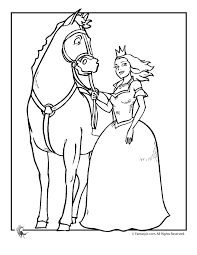 100% free prince and princesses coloring pages. Princess With Horse Coloring Page Woo Jr Kids Activities