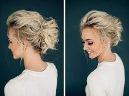 Redirecting Short Wedding Hair Short Hair Updo Messy Wedding Hair