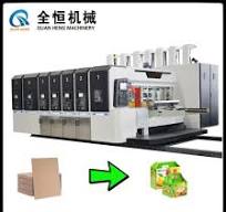Corrugated Carton Box Flexo Printing Slotting Rotary Die Cutting Stacker  Machine