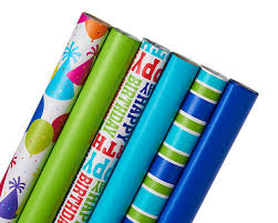 Happy birthday confetti jumbo rolled gift wrap. Birthday Wrapping Paper Bundle 6 Count American Greetings
