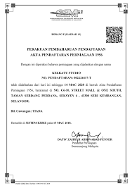 A person who carries on business without registering a business commits an offence under the roba 1956 and if found guilty be fined not exceeding rm50,000 or imprisonment for a term not exceeding. Rob Mof Certificate Www Kelkatustudio Com