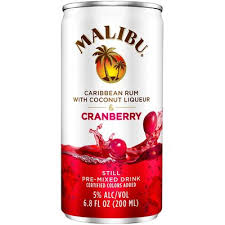 Drinking distilled spirits, beer, coolers, wine and other alcoholic beverages may. Malibu Caribbean Rum With Coconut Liqueur Cranberry Still Pre Mixed Drink 6 8 Fl Oz Instacart