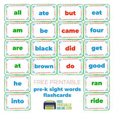 Dolch first grade sight words flash cards includes 41 frequently used sight words. Printable Kindergarten Sight Words Flash Cards Free Printables Online