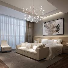 Modern Led Olive Branch Chandelier Warmly Master Bedroom Design Bedroom Design Chandelier Bedroom