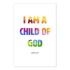 The phrase i am a child of god is also used in the lds church as a declaration of a basic teaching o. Amazon Com I Am A Child Of God Poster John 1 12 Bible Verse Sunday School Art Handmade