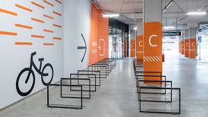 Wayfinding System In Shopping Mall Gemini Park Tychy In 2020 Parking Design Signage Design Bike Parking Design