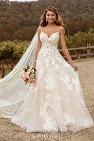 Bridal Dresses Sophia Tolli Spaghetti Strap Wedding Dress Wedding Dresses Lace Wedding Dresses With Straps