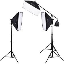 Interfit Photographic Interfit F5 Three Head Fluorescent Lighting Kit W Boom Arm Int503