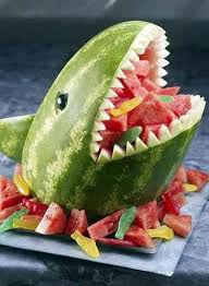 1001 Idees De Sculpture Sur Fruits Et Legumes Pasteque Pasteque Pasteque Requin
