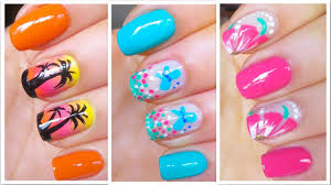 Summer may generally be considered pedicure season, but don't neglect your manicure in the meantime. 3 Cute Nail Art Designs For Spring Summer 3 Youtube