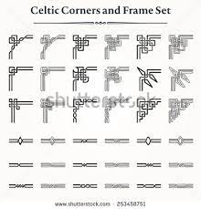 Celtic And Elvish Decoration Flourish Vectors Celtic Corners Celtic Border Celtic Patterns
