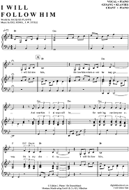 I Will Follow Him Klavier Gesang Sister Act Pdf Noten Klick Auf Die Noten Um Reinzuhoren Noten Und Klarinette Noten Saxophon Noten Noten Klavier